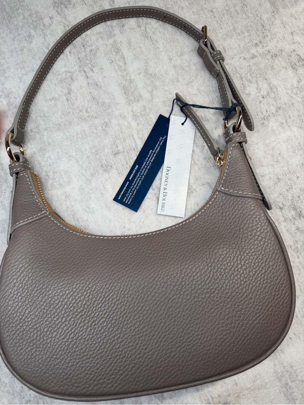 Dooney & Bourke Pebbled Leather Lucca Hobo Minimalist Shoulder NWT BRAND NEW - Picture 2 of 12